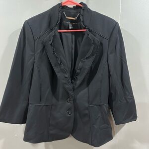 Size 10 White House Black Market Women Blazer Jacket  Fringe Business Casual